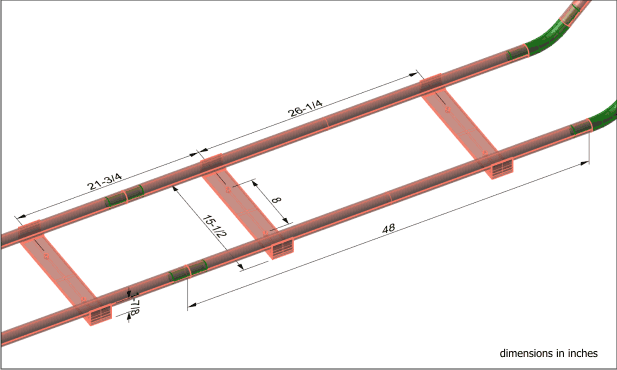 MNT-SWM ADCP mount base mounting dimensions